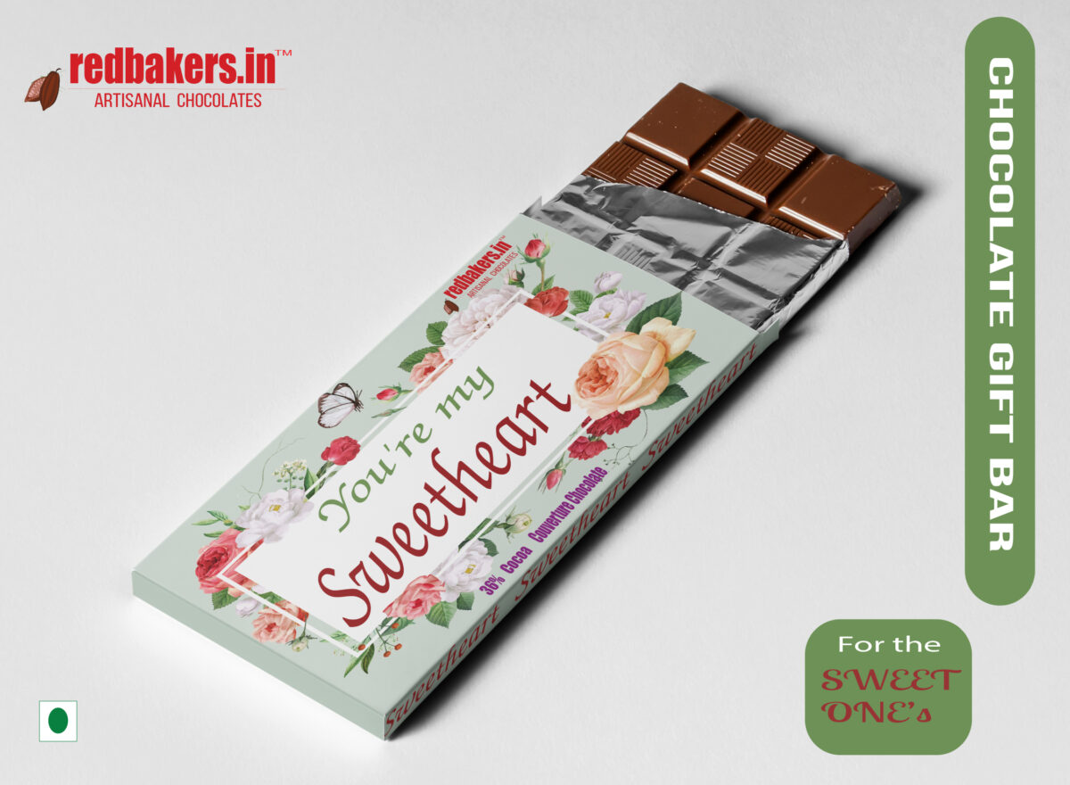 Personalised Chocolate Gift Box | 16 Box | Green Flowers